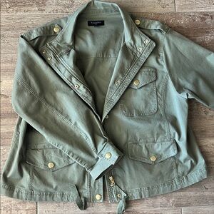 Talbots Plus Utility Jacket in Olive Green 1X